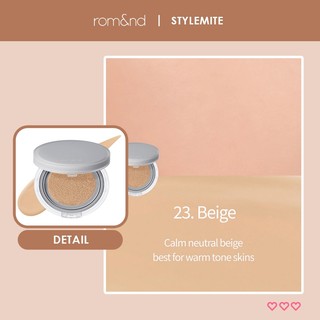 Phấn nước lâu trôi rom&nd romand nu zero cushion