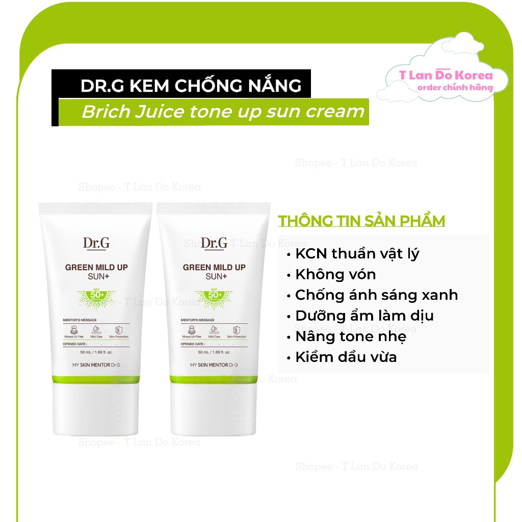 Kem Chống Nắng dr.g 50ml