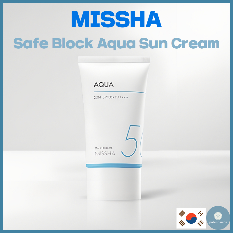 [Missha] Kem chống nắng Safe Block Aqua SPF50 + / PA + + + + 50ml/Kem chống nắng vẫn được
