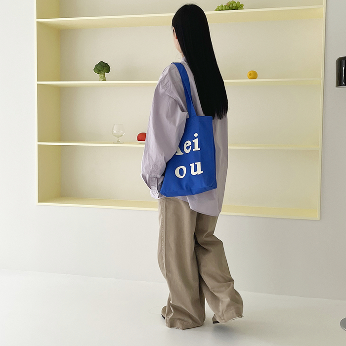 Túi tote Logo Aeiou Cotton order chính hãng Hàn Quốc