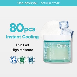  Bông Đắp Toner Làm Mát Da Dịu Da Dưỡng Ẩm ONE DAY'S YOU Help Me Ice Cooling Pad (80 Miếng)