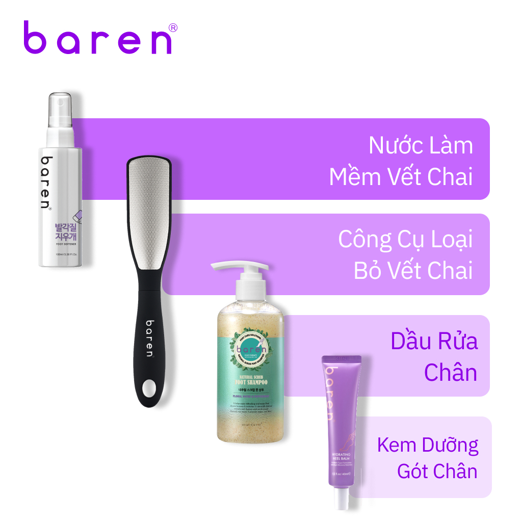 baren Bộ dụng cụ chăm sóc chân