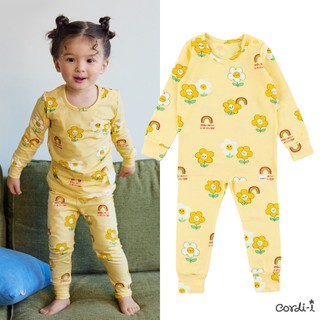 Cordi-i Bộ thun dài tay cao cấp cho bé Blanche Single Spandex Baby Homewear (24SS)-AB265 Bộ quần áo thời trang bé trai bé gái chính hãng Cordi Hàn Quốc
