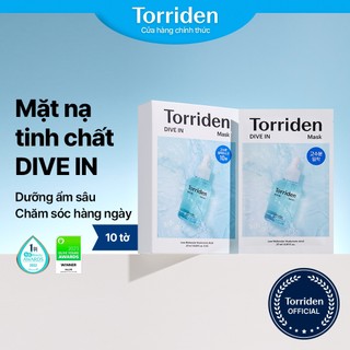  Mặt nạ giấy serum số 1 DIVE IN Hyaluronic Acid,  dưỡng ẩm và bám chặt  vào da, thoải mái sử dụng hàng ngày, 10 miếng