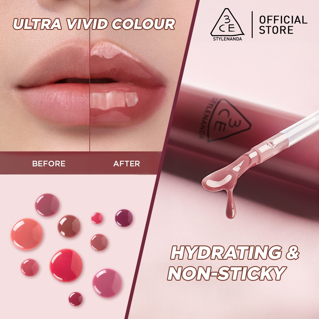 3CE Drop Glow Gel 4g Son bóng dạng gel  rạng rỡ đôi môi | Official Store Lip Make up Cosmetic | BigBuy360 - bigbuy360.vn