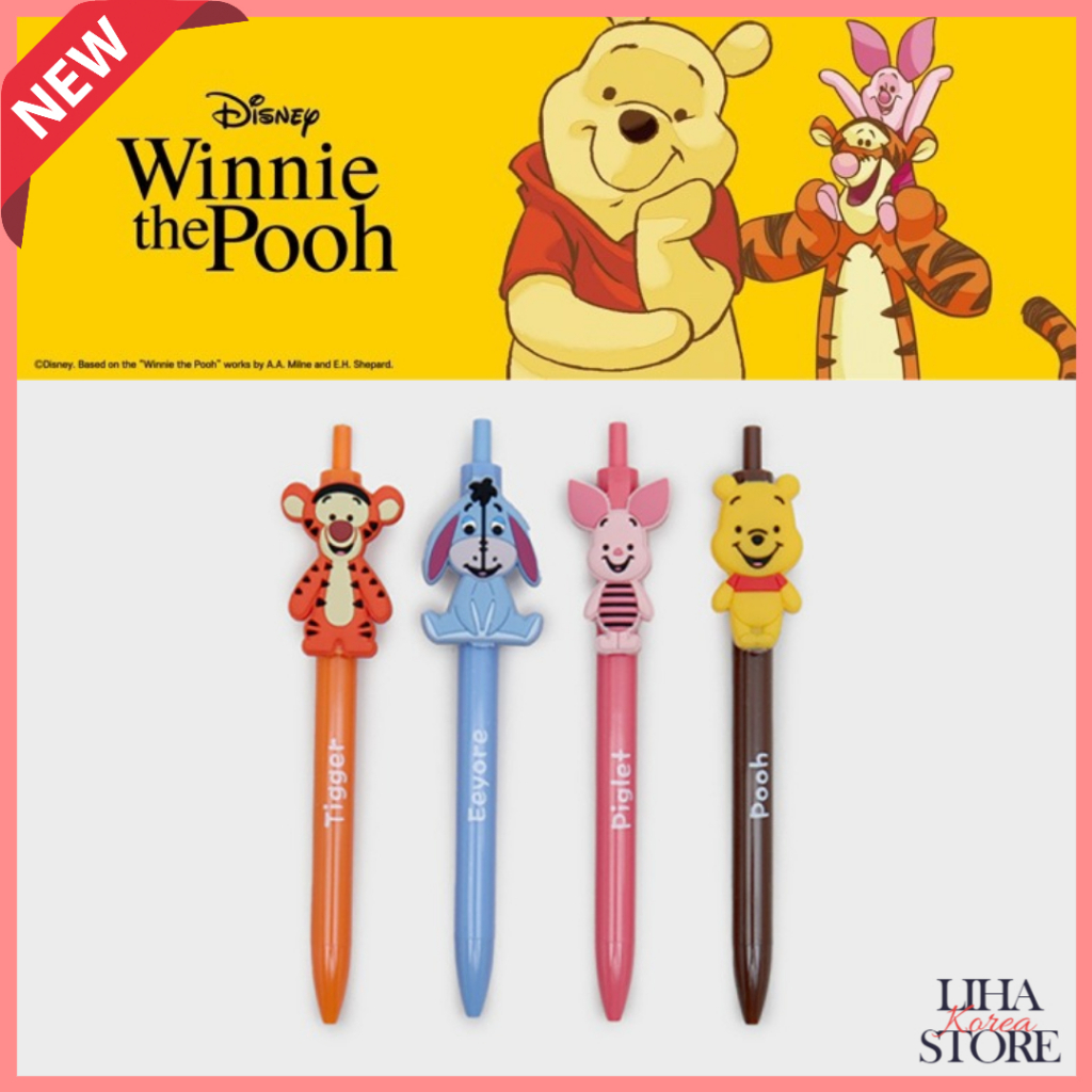 Bút bi Disney Winnie the Pooh 0,38mm Pooh Piglet Eeyore Tigger