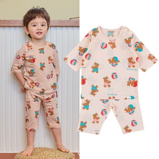 Cordi-i Bộ thun lửng cotton cao cấp cho bé Beach Ball Three-quarter pajama (24SS) - CE259 chính hãng Cordi-i Hàn Quốc