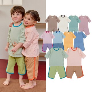 Cordi-i Bộ thun lửng cotton cao cấp cho bé Picnic dã ngoại 10 lựa chọn màu sắc (24SS)-CT128 từ Hàn Quốc Xuân Hè Thu Quần áo trẻ em homewear