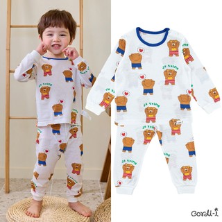 Cordi-i Bộ quần áo vải jacquard cao cấp thoáng mát cho bé Swim Bear Baby Jacquard Homewear (24SS)-AL145 Bộ quần áo thời trang bé trai bé gái chính hãng Cordi Hàn Quốc