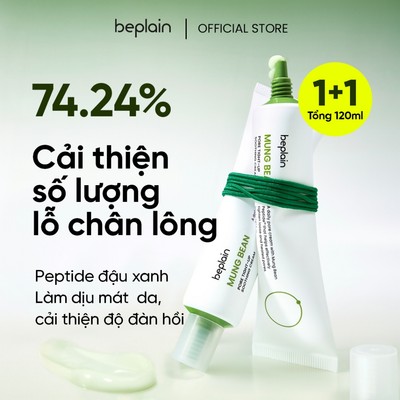 [BEPLAIN X KOL] Kem Dưỡng BEPLAIN chiết xuất Petide Đậu Xanh, ngừa dấu hiệu lão hoá, giảm tình trạng lỗ chân lông chảy xệ 60ML