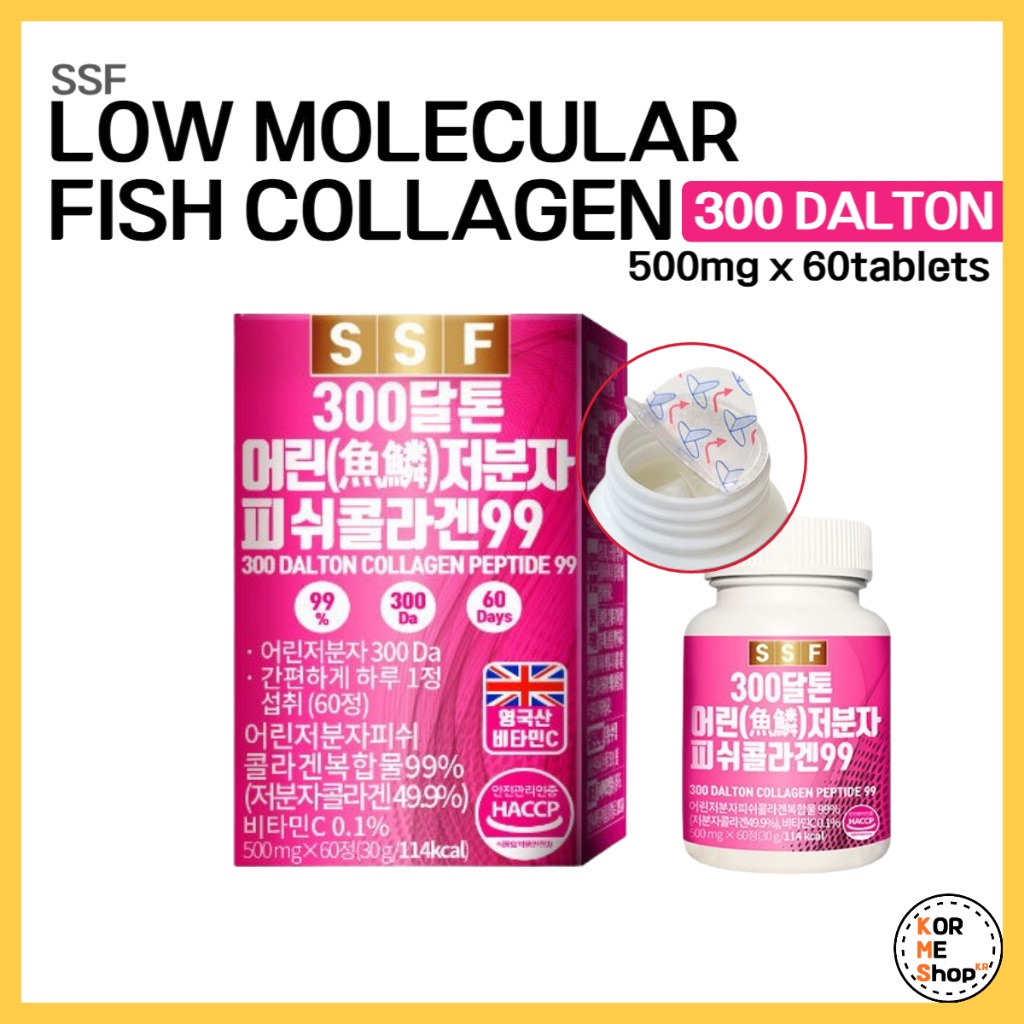 Ssf Beauty Collagen Cá phân tử thấp Collagen 60 viên | 300 Dalton Collagen Peptide 99