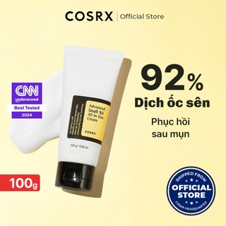  Kem dưỡng ốc sên COSRX dạng tuýp 100g/50g với 92% dịch ốc sên