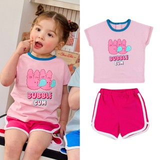 Cordi-i Bộ trang phục áo thun ngắn Bubble (24SS) -CT131 từ Hàn Quốc Xuân Hè Thu Quần áo trẻ em homewear