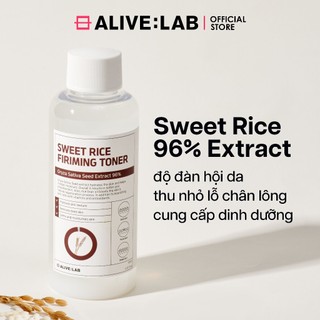 Nước hoa hồng ALIVELAB Sweet Rice Firming Toner 150ml Cải thiện lỗ chân lông to và tăng cường đàn hồi