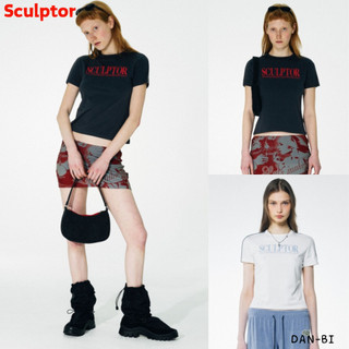 [Điêu khắc] Áo Crop Top đường ống Logo cổ điển _ 2 màu / sản phẩm KR chính hãng 100% / Vận chuyển nhanh từ KR