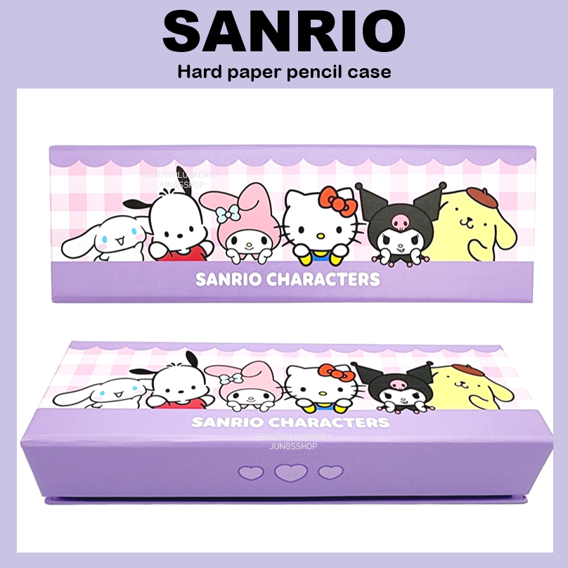 [Sanrio] Hộp đựng bút chì giấy cứng kuromi mymelody pochacco pompompurin