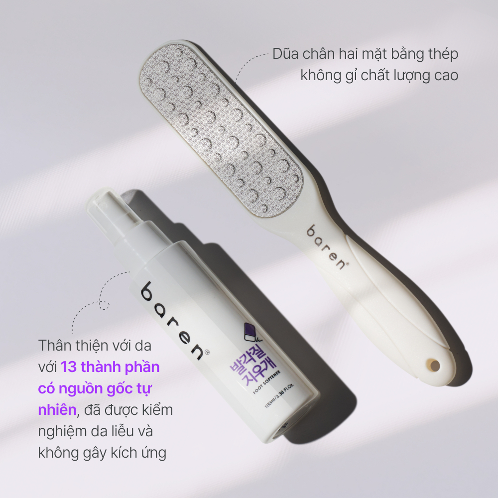 baren Công Cụ Loại Bỏ Vết Chai Bộ dụng cụ cho bàn chân