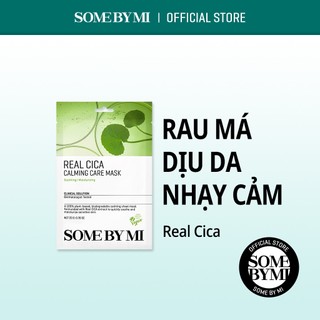 Mặt Nạ Rau Má Làm Dịu Da Nhạy Cảm Some By Mi Real Cica Calming Care Mask 10 Miếng