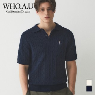  Áo Sweater Steve Collar Cable Short Sleeve Unisex Style | WHKAE2412U
