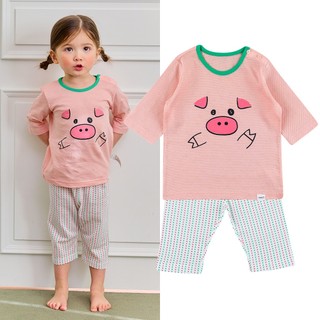 Cordi-i Bộ thun lửng cotton cao cấp cho bé Dot Pig Three-quarter pajama (24SS) - CE265 chính hãng Cordi-i Hàn Quốc