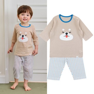 Cordi-i Bộ thun lửng cotton cao cấp cho bé Dot Dog Three-quarter pajama (24SS) - CE267 chính hãng Cordi-i Hàn Quốc