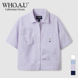  Áo Sơ Mi Steve Seersucker Crop Shirts Womwen Style | WHYWE2524F