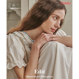  (24160WOSXN) ULLALA PAJAMAS Chỉnh sửa Kem một mảnh tay ngắn (40'S) Free Size