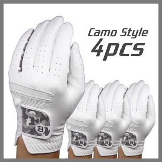 [Brence] Găng tay Golf Hàn Quốc 4 chiếc - Găng tay Golf nam da tổng hợp Camo / Tay trái