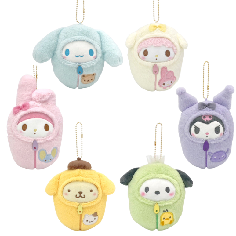 Hàng có sẵn / Túi ngủ nhân vật Sanrio Giá đỡ linh vật Đồ chơi búp bê Mini nhồi bông Nakajima Japan Original (giai điệu của tôi, pompompurin, cinnamoroll, pochacco, piano ngọt ngào của tôi, kuromi)