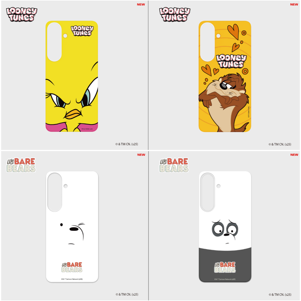 Thẻ Flipsuit Looney Tunes / We Bare Bears cho dòng galaxy S25 / plus siêu chính thức