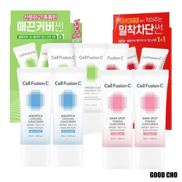 [Cell Fusion C] Laser UV/Dark Spot Toning/Aquatica Cooling/Advanced Clear Sunscreen 35m+35ml