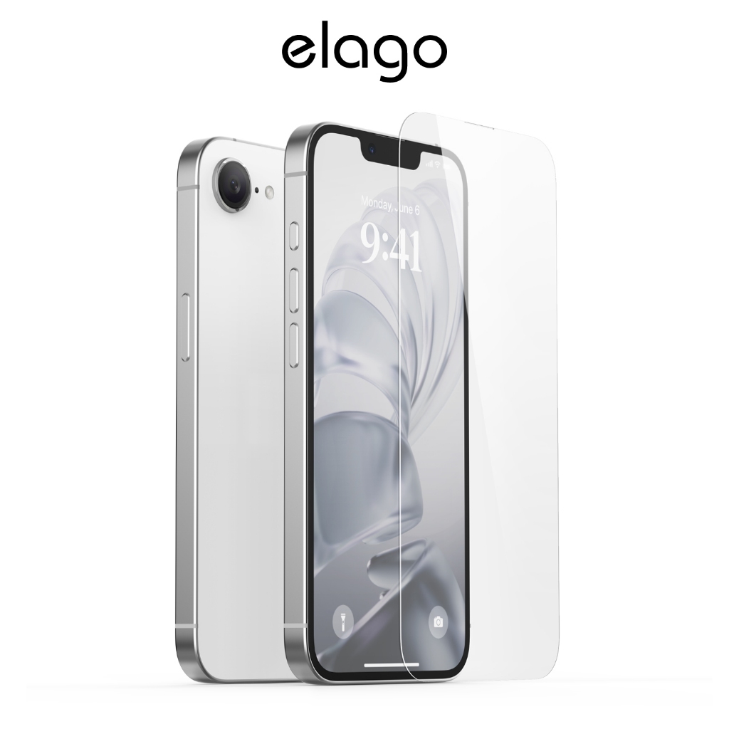 Dán cường lực iPhone 16e, iPhone 17e elago Tempered Glass