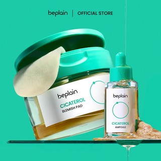 BEPLAIN Set Toner Pad làm dịu & sáng da 180ml & Ampoule Cicaterol Rau Má 30ml