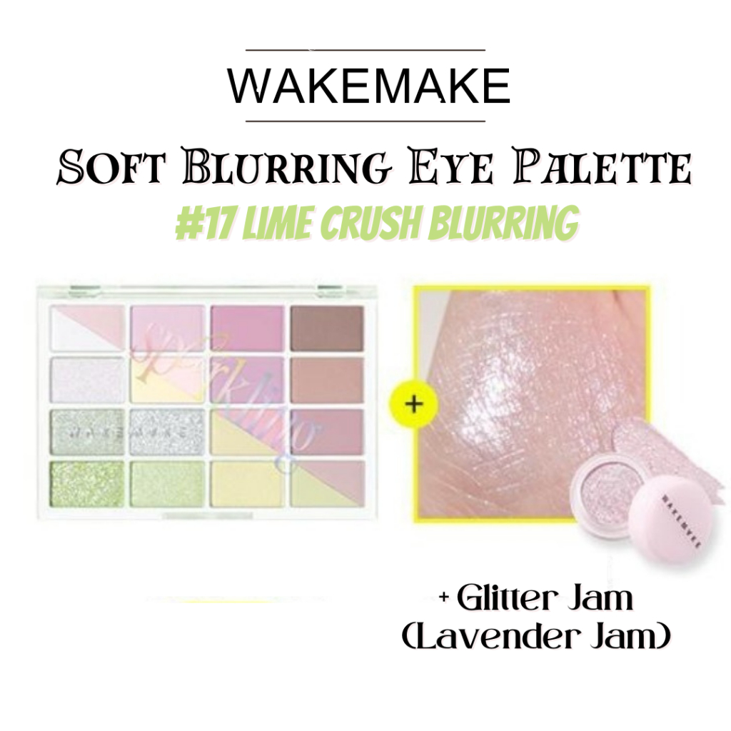 Bảng Phấn Mắt Wakemake Soft Blurring 15 Màu Đen Hush