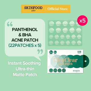  Miếng dán mụn rau má siêu mỏng làm dịu và che phủ tự nhiên Cica Clear Acne Spot Patch (22patches X 5ea)