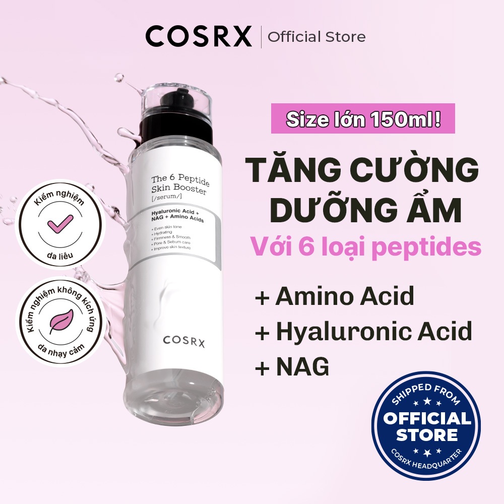 [COSRX OFFICIAL] Tinh chất tăng cường The 6 Peptide Skin Booster cải thiện toàn diện 150ml