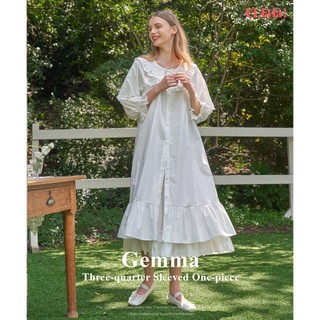  (24101WOFXN) Gemma Váy Ngủ Tay Lửng Màu Ivory (40'S) Free Size