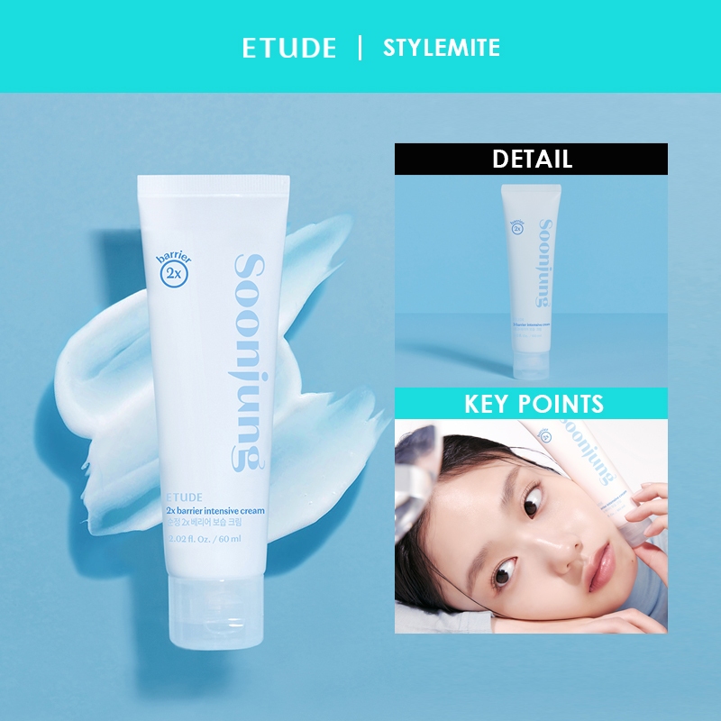 Kem Dưỡng Da Làm Trắng Da Cấp Ẩm Cho Da ETUDE Soon.J.2x Cream 23AD (60ml)