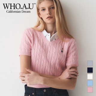  Áo Sweater Steve V-neck Short Sleeve Women Style| WHKAE2402F / WHKAE3702F