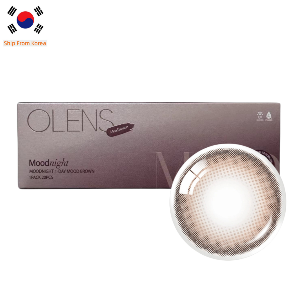 Ống kính áp tròng OLENS MOODNIGHT BRROWN 20P và GRAY 20P, ống kính hàn quốc, ống kính