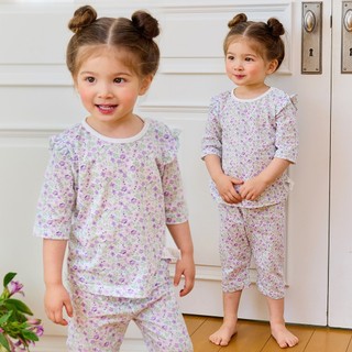 Cordi-i Bộ thun lửng cotton cao cấp cho bé Garden Floral Three-quarter pajama (24SS) - CE272 chính hãng Cordi-i Hàn Quốc Bộ đồ ngủ trẻ em