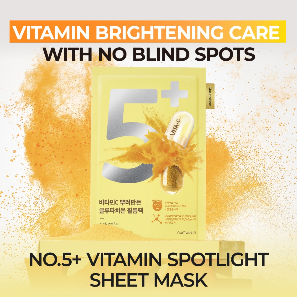 Numbuzin mặt nạ dưỡng sáng da Vitamin Spotlight số 5+