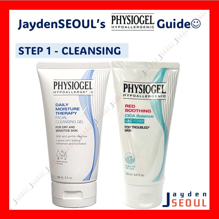 PHYSIOGEL | Sữa rửa mặt FACIAL - Gel rửa mặt DMT, Sữa rửa mặt CICA Balance AC Foam Cleanser, sữa rửa