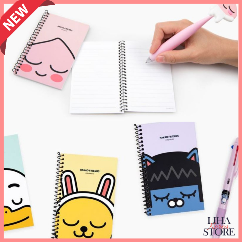Hàn Quốc Kakao Friends Mini Notebook Scheduler Memo pad Ryan Apeach Note pad Note Note Memo Paper Of