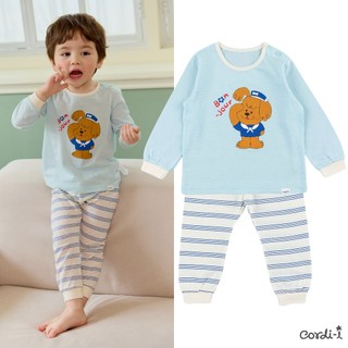 Cordi-i Bộ quần áo vải jacquard cao cấp thoáng mát cho bé Sailor Dog Baby Jacquard Homewear (24SS)-AL147 Bộ quần áo thời trang bé trai bé gái chính hãng Cordi Hàn Quốc