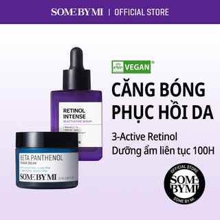 Bộ đôi ngăn lão hóa và phục hồi với Tinh chất 0.1% Retinol Intense và Kem dưỡng B5 Some By Mi Beta-Panthenol Repair Cream & Retinol