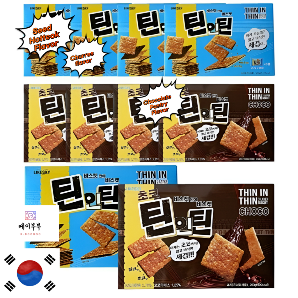 [Korean Snack] Chocolate Thins – Vị Churros / Hotteok ngọt giòn | Đồ ăn nhẹ ngọt ngào