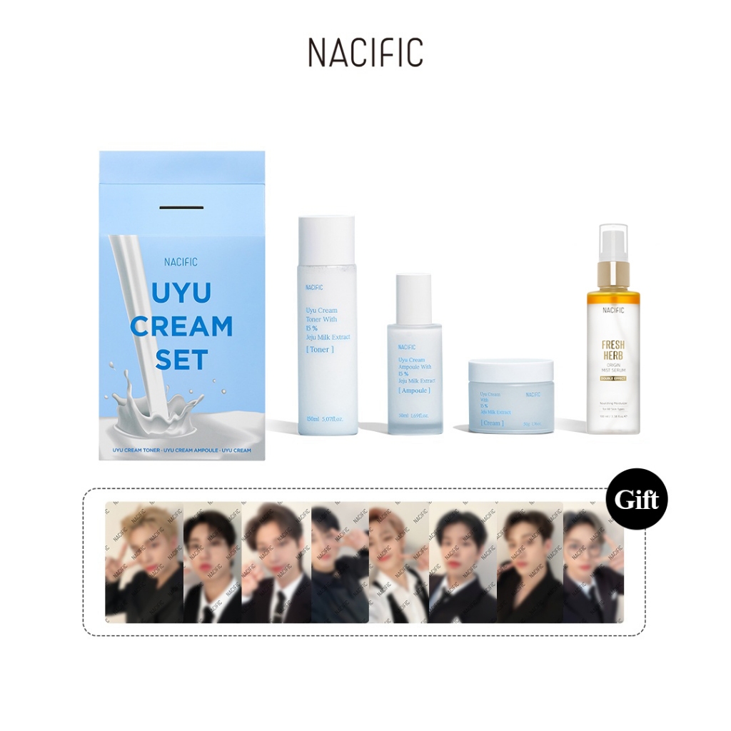 [Nacific] Bộ kem dưỡng ẩm UYU + Photocards Selfie nhà bếp OT8 SKZ