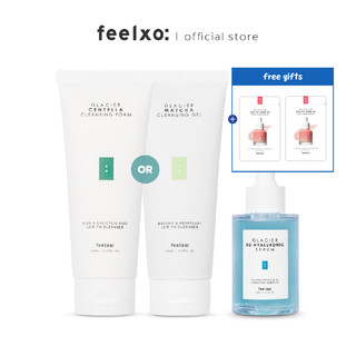 Feelxo Glacier 5D-Hyaluronic Serum + Sữa rửa mặt I 5D-Hyaluronic Serum 30ml + Sữa rửa mặt 150ml (Chọn một)