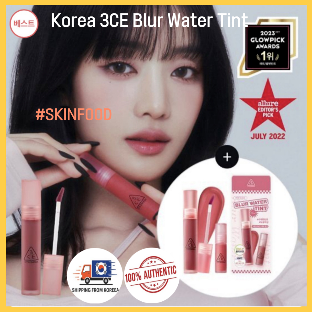 [3ce] Blur Water Tint (Laydown + Laydown Mini (quà tặng))